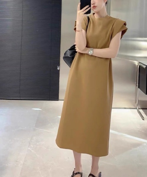 「a lot of love」 半袖ワンピース FREE ブラック レディース_画像3