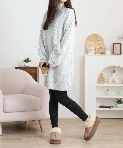 FUNALIVE（ファンアライブ） ワンピース 2way切替畦ニットミニ