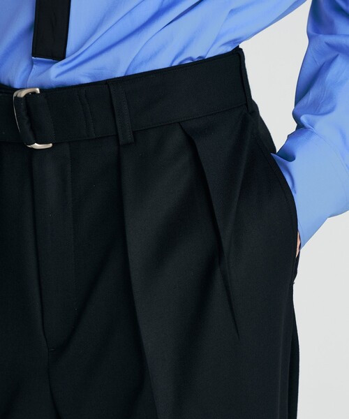 Edition（エディション） パンツ Super160's ウールギャバベルトパンツ