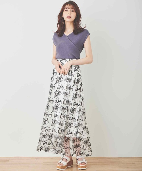 「31 Sons de mode」 ノースリーブニット 36 グリーン レディース_画像7