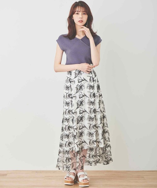 「31 Sons de mode」 ノースリーブニット 36 グリーン レディース_画像9