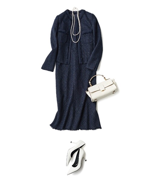 ANAYI（アナイ） ノースリーブワンピース 36 ネイビー レディース