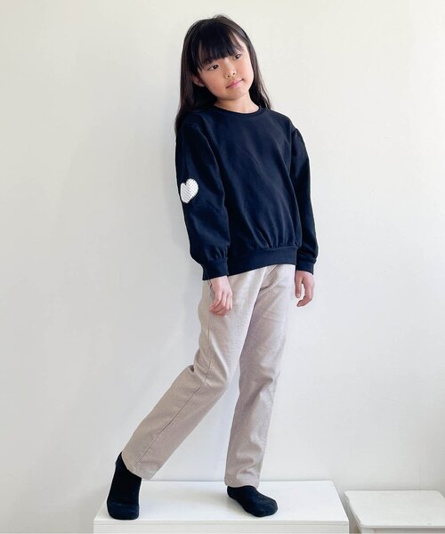 apres les cours（アプレレクール） パンツ 「ストレート/あったか」裏