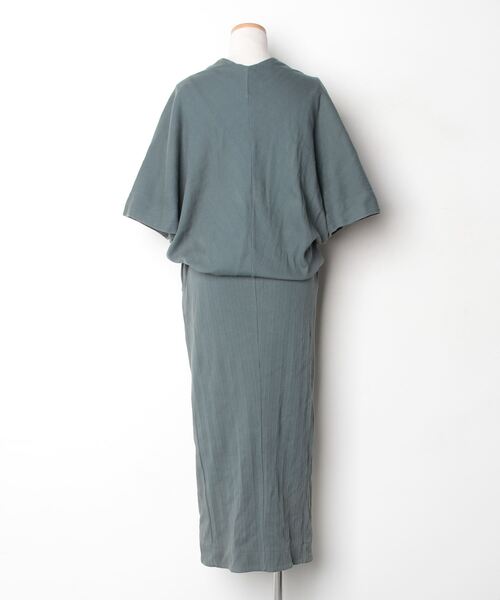 「JANESMITH」 ストライプ柄半袖ワンピース 36 グリーン レディース_画像2