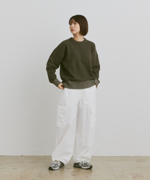 「flaner」 カーゴパンツ SMALL ネイビー レディース_画像2