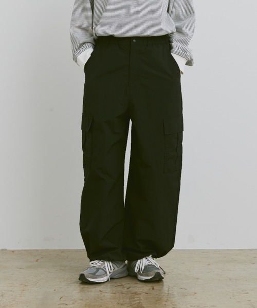 「flaner」 カーゴパンツ SMALL ネイビー レディース_画像8