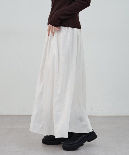 おまとめ【6Y】キャロラインボスマンズ/シャイニートップス＋ホワイトスカート セール】ギャザー切り替えロングスカート（スカート）｜BLONDEY