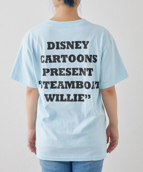 「MICKEY MOUSE」 半袖Tシャツ「CIAOPANIC TYPYコラボ」 M ブルー レディース_画像4