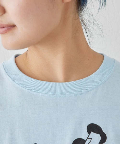 「MICKEY MOUSE」 半袖Tシャツ「CIAOPANIC TYPYコラボ」 M ブルー レディース_画像6