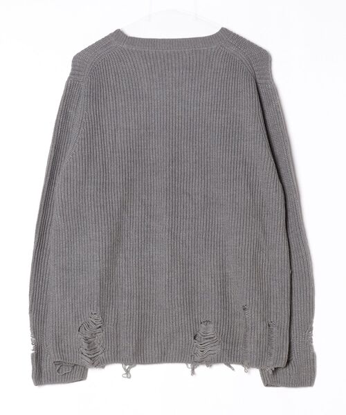 「SEVESKIG」 長袖ニット MEDIUM グレー メンズ_画像2