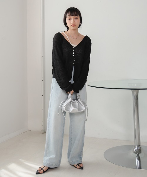 「Bab」 カーディガン FREE ブラック レディース_画像3