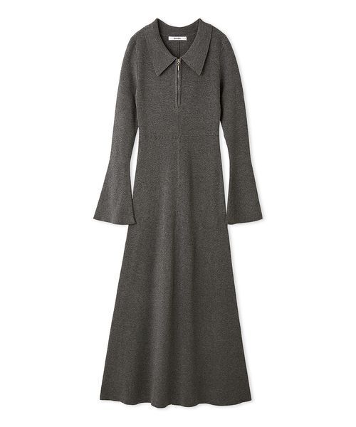 snidel＊スキッパーニットワンピース SNIDEL（スナイデル） ワンピース Sustainableスキッパーニット