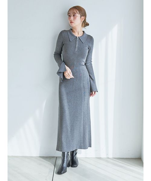 SNIDEL（スナイデル） ワンピース Sustainableスキッパーニット