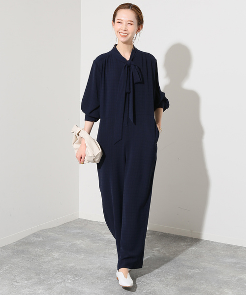 SLOBE IENA ネイビー 半袖オールインワン SLOBE IENA ネイビー 半袖オールインワン SLOBE IENA（スローブイエナ