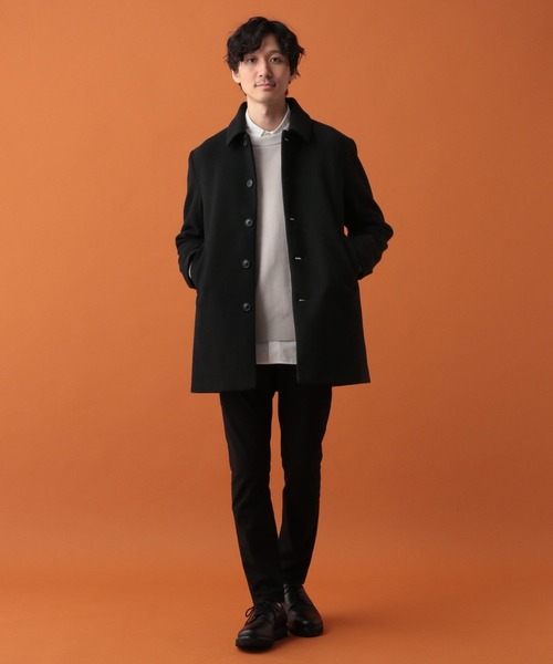 rob15　Global Style ステンカラーコート GLOBAL WORK（グローバルワーク） ステンカラーコート MEDIUM ブラック