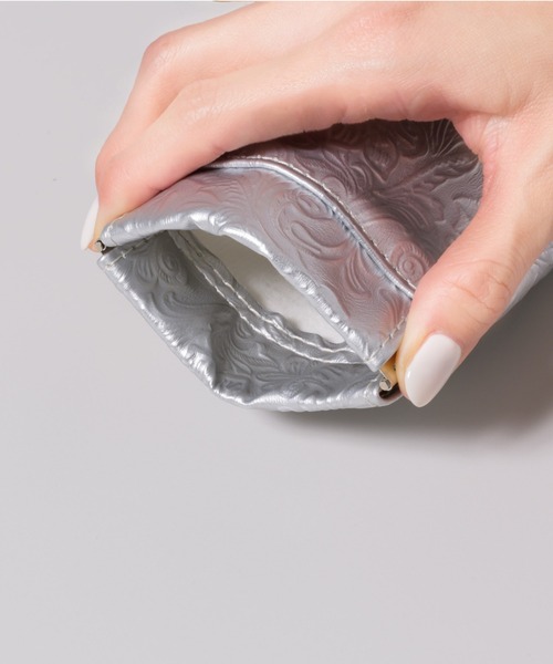 「muku」 ポーチ MEDIUM シルバー レディース_画像3