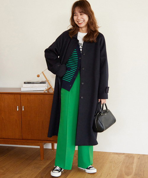 「JOURNAL STANDARD relume」 ステンカラーコート 36 マスタード レディース_画像6