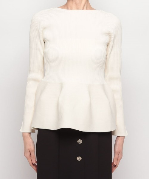 「allureville」 長袖ニット 2 アイボリー レディース_画像4