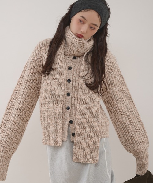 MUHET（ミュエータ） カーディガン melange knit set cardigan