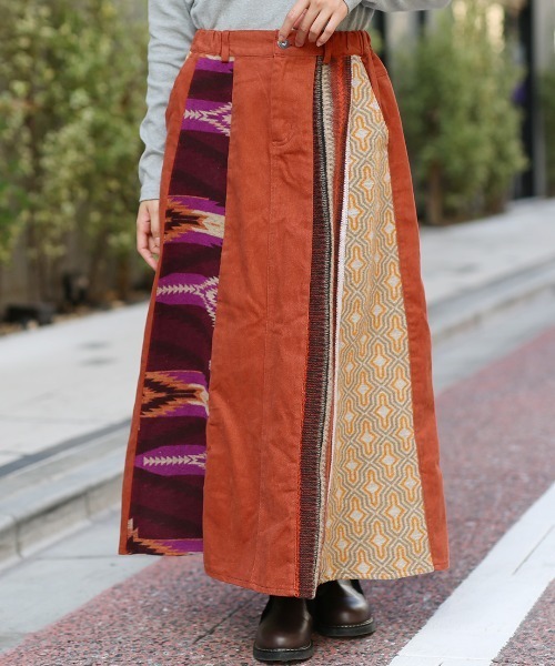 「チチカカ」 スカート MEDIUM カーキ レディース_画像5