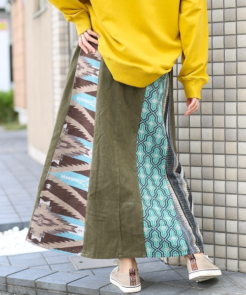 「チチカカ」 スカート MEDIUM カーキ レディース_画像7