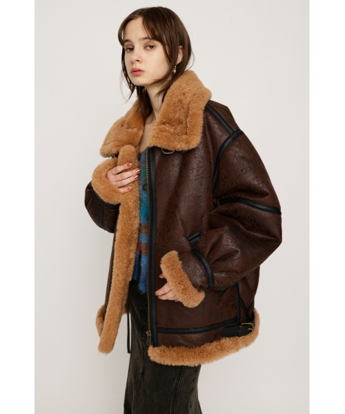 SLY（スライ）の「BIG COLLAR FUR COAT ビッグカラー ファーコート 秋 