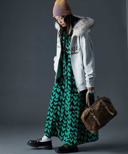 「GEVS.」 ジップアップパーカー 4L オートミール レディース_画像8