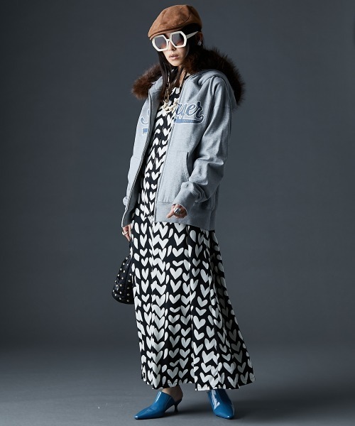 「GEVS.」 ジップアップパーカー 4L オートミール レディース_画像9