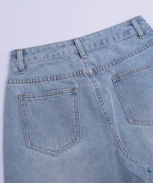 [AMELY] Denim брюки M голубой женский 