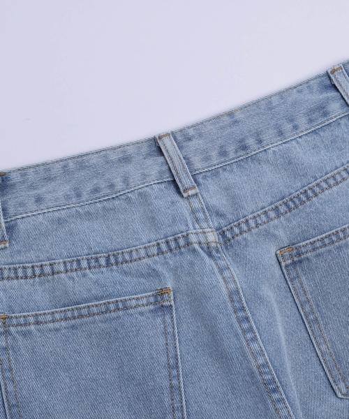 [AMELY] Denim брюки M голубой женский 