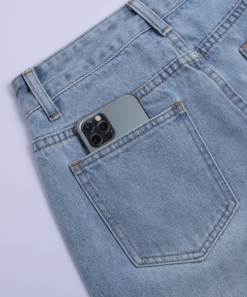 [AMELY] Denim брюки M голубой женский 