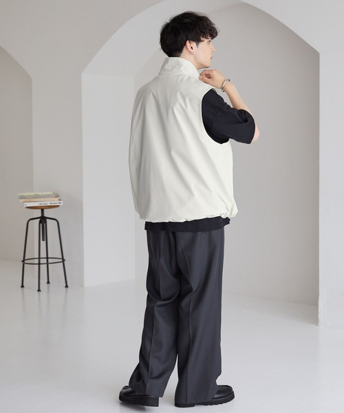 「MONO-MART」 ベスト M アイボリー メンズ_画像2