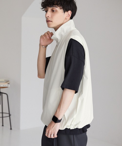 「MONO-MART」 ベスト M アイボリー メンズ_画像6