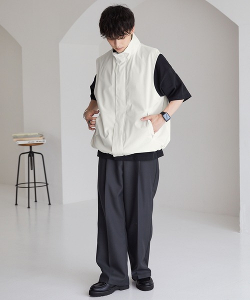 「MONO-MART」 ベスト M アイボリー メンズ_画像7