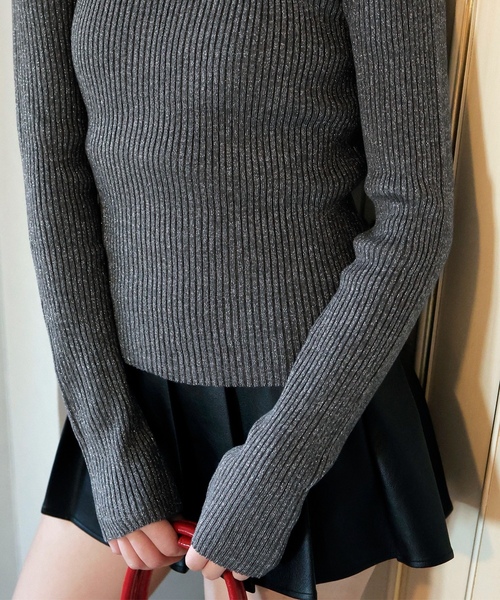 「Mili affinity」 長袖ニット FREE ブラック レディース_画像4