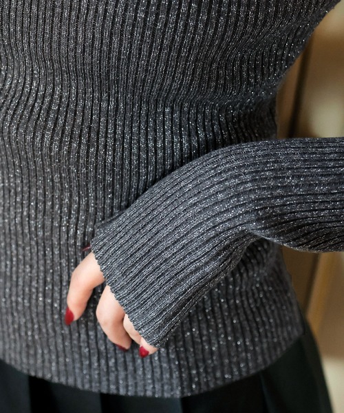 「Mili affinity」 長袖ニット FREE ブラック レディース_画像5