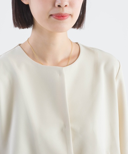 「PICCIN」 ノーカラージャケット M ブラック レディース_画像2