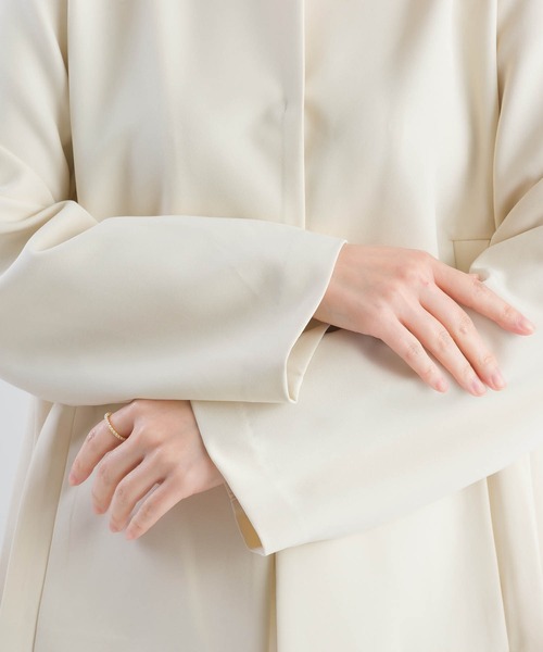 「PICCIN」 ノーカラージャケット M ブラック レディース_画像3