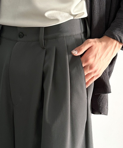 「Classical Origin」 スラックス MEDIUM チャコール メンズ_画像9