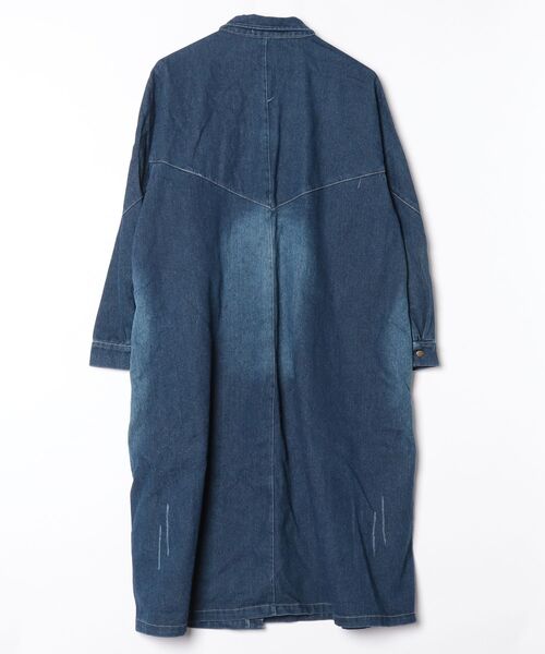 「Dream garden」 シャツワンピース M ブルー レディース_画像2