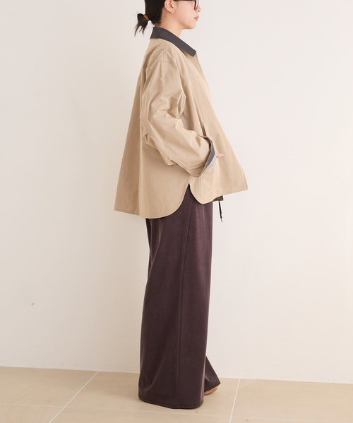 IENA LA BOUCLE リブ襟ZIP カットソーブルゾン　ブルゾン IENA LA BOUCLE（イエナラブークル） コート アウター ライトワーク