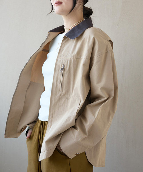 IÉNA ベージュ ブルゾン IENA LA BOUCLE（イエナラブークル） コート アウター ライトワーク