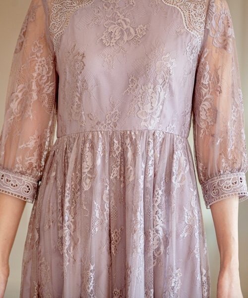 「Kana」 7分袖ワンピース LL ベージュ系その他 レディース_画像6