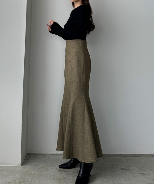 「Louere」 ロングスカート X-LARGE ブラウン レディース_画像6