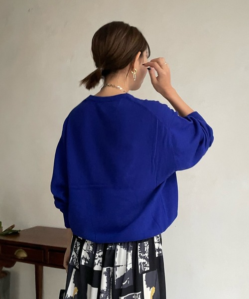 「DouDou」 長袖ニット FREE ベージュ レディース_画像9