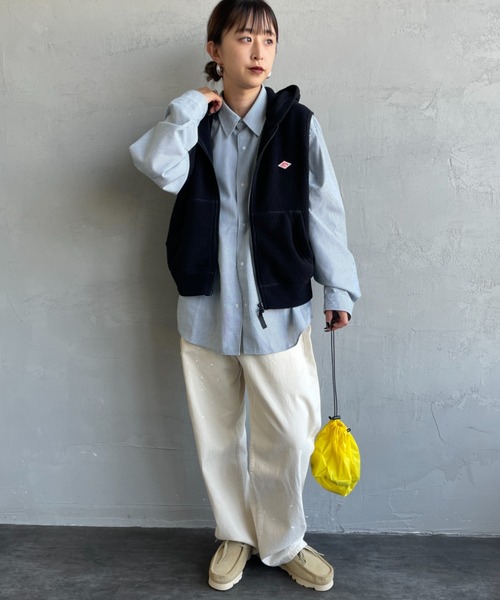 新品　DANTON アイボリー ダウンベスト Danton（ダントン） ベスト 36 アイボリー レディース : ZOZOTOWN