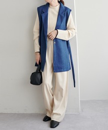 「DISCOAT」 ベスト FREE ブラック レディースの画像2