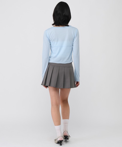 ALAND スカート 3.3 Field Trip／ダブルベルトプリーツミニスカート