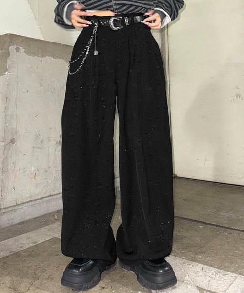 スラックス グリッター加工スラックス メンズ レディース : ZOZOTOWN