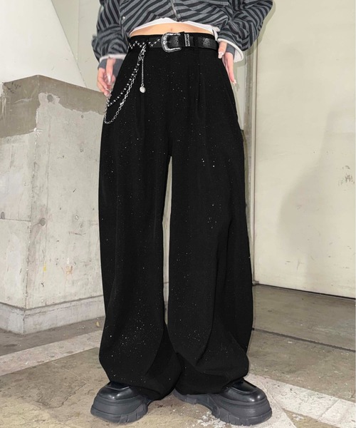 スラックス グリッター加工スラックス メンズ レディース : ZOZOTOWN